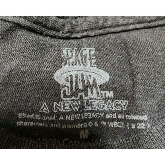 SPACE JAM A New Legacy Shirt Adult Mens M Black Looney Tunes Tunesquad Logo - Picture 3 of 3